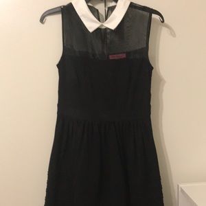 Black dress with white collar
